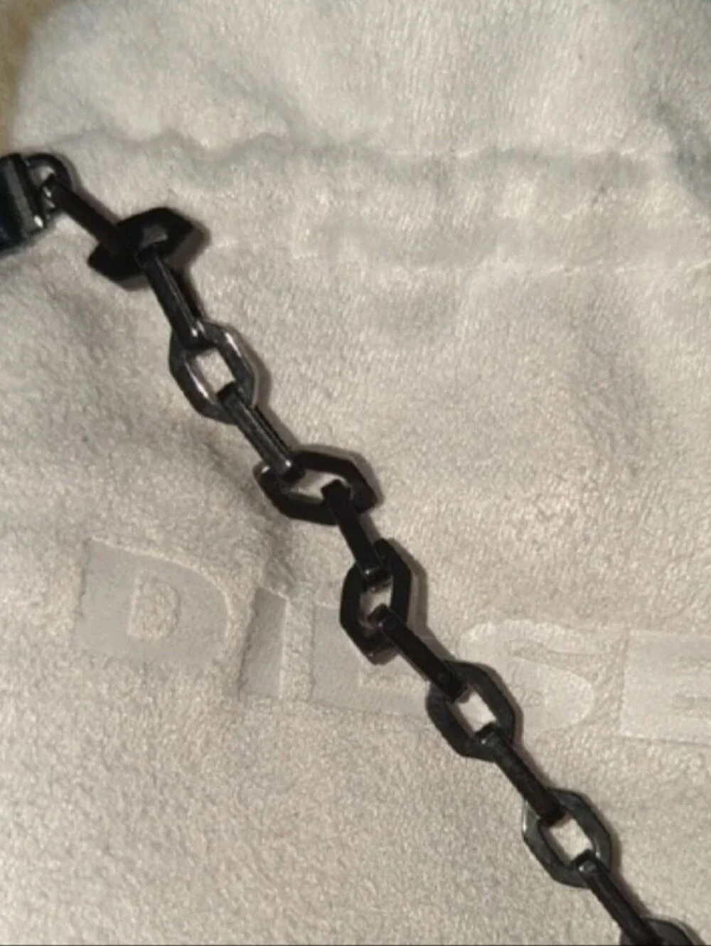 Diesel Vintage Rare Find Stainless Steel Black Layered Statement Necklace
